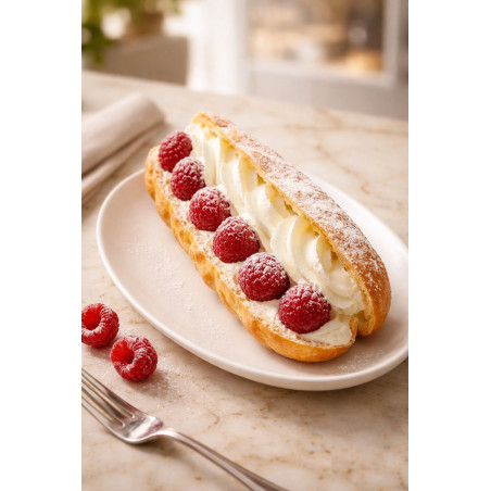 Raspberry Fruit Eclairs