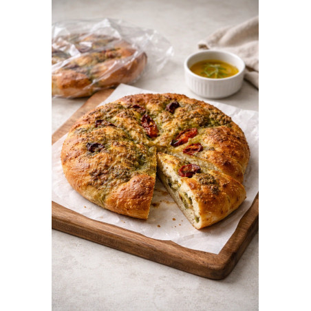 Roasted Tomato and Pesto Foccacia