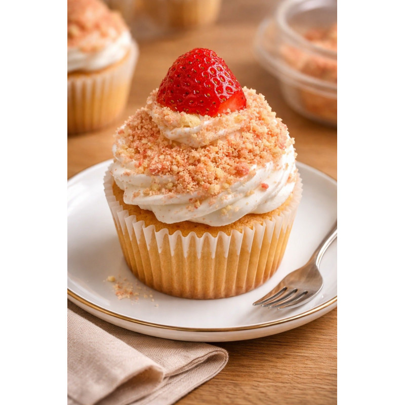 Strawberry Crunch Cupcakes